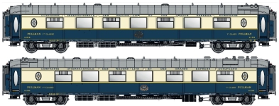 L.S. Models LS49180 - H0 - 2-tlg. Set Salonwagen Pullman, CIWL, Ep. II